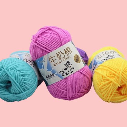 3PCS Crochet Cotton Yarn Set for Knitting and Crochet - 50 Grams/Ball