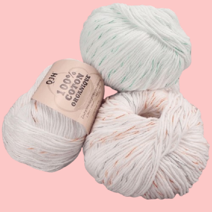 10PCS Organic Cotton Yarn Set - Mixed Colors for Crochet and Knitting